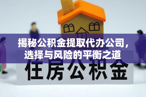 台西揭秘公积金提取代办公司，选择与风险的平衡之道